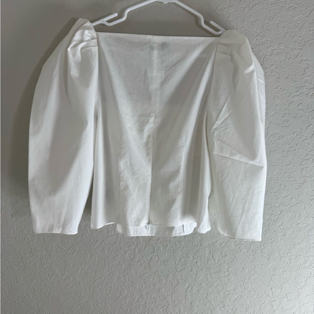 Vince White Square Neck Blouse Size 8 - Picture 6 of 14
